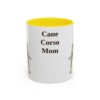 11oz Cane Corso Dog Mom Mug, Yellow, front view