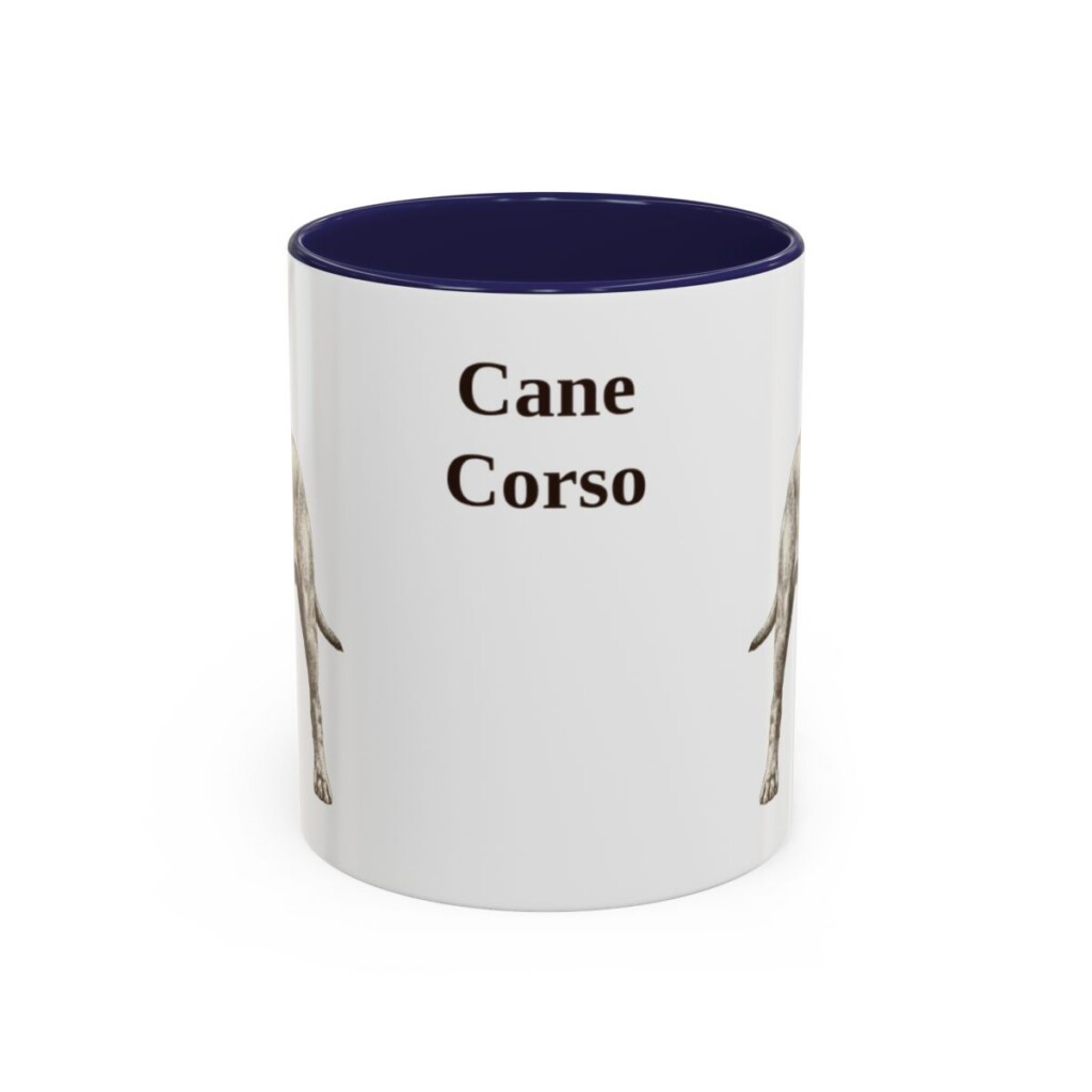 11oz Cane Corso Mug, Navy, front view
