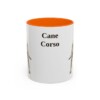 11oz Cane Corso Mug, Orange, front view