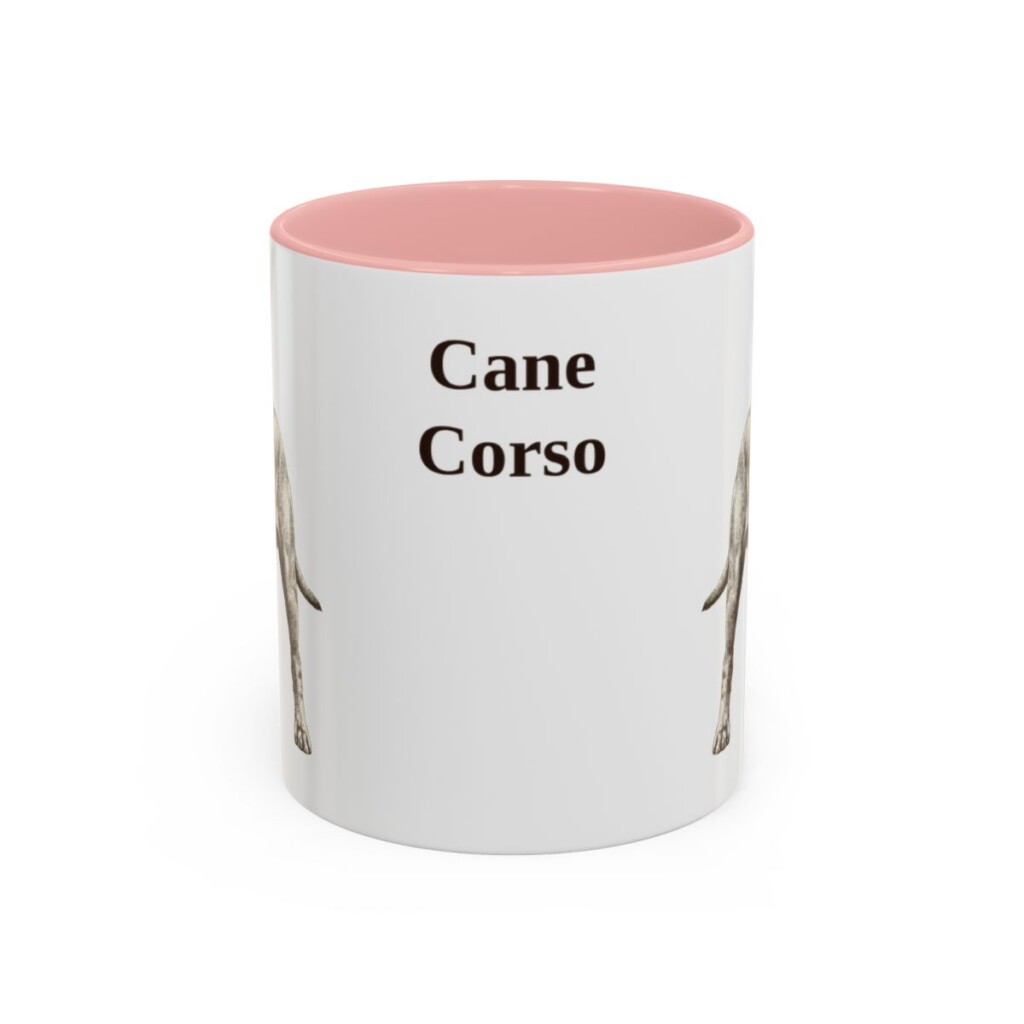 11oz Cane Corso Mug, Pink, front view