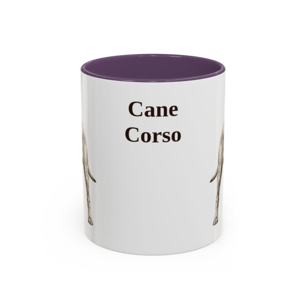 11oz Cane Corso Mug, Purple, front view