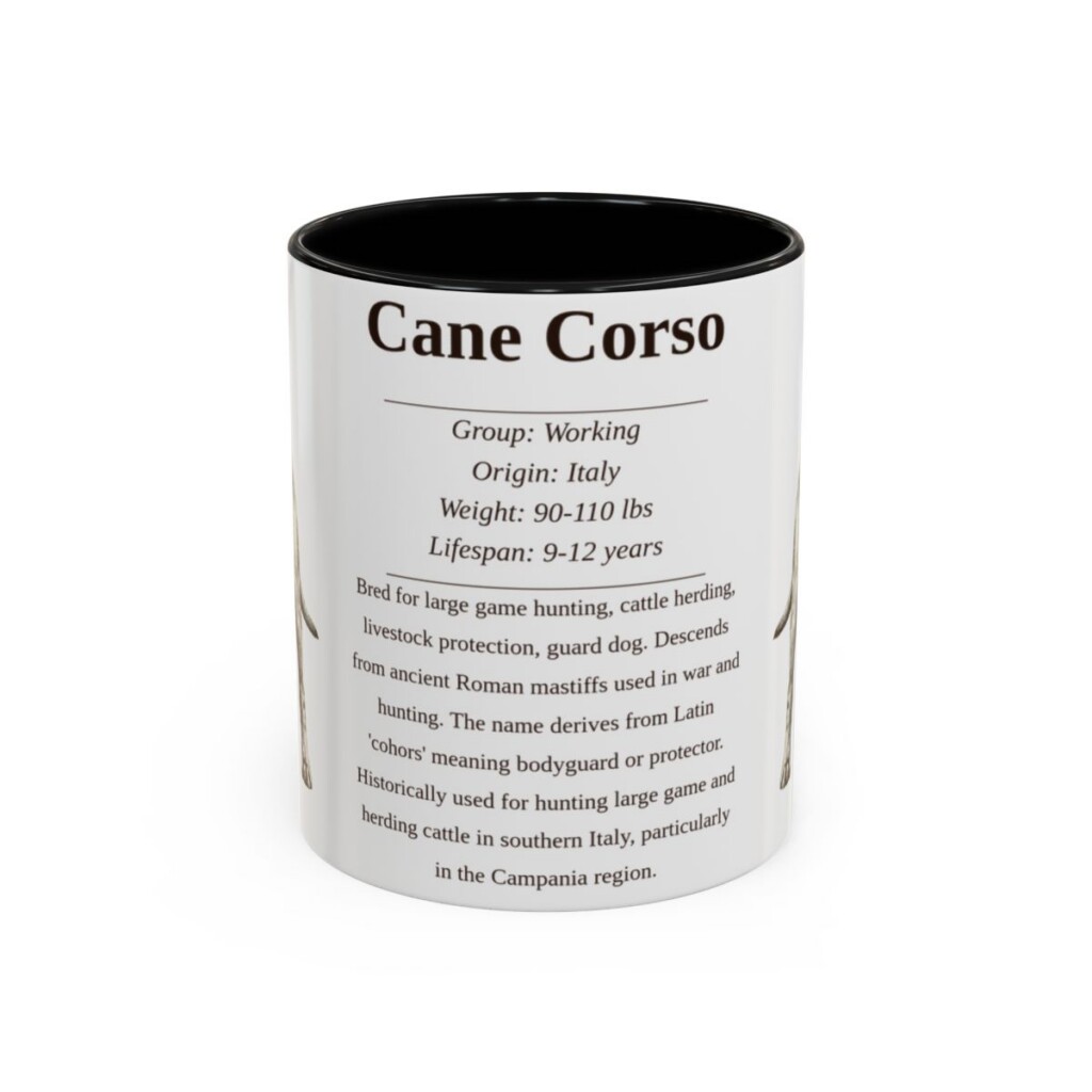 11oz cane corso mug, Black