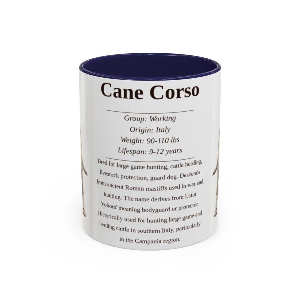 11oz cane corso mug, Navy