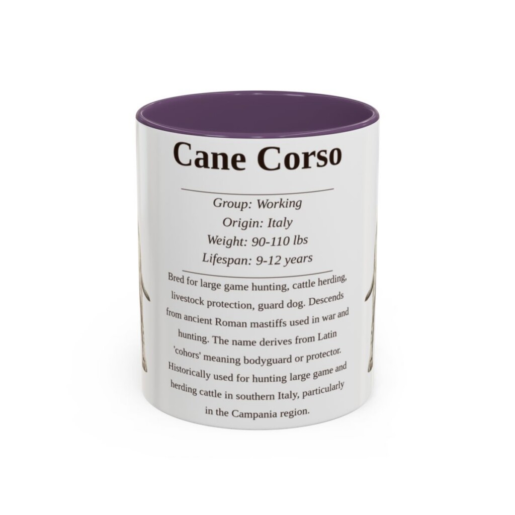 11oz cane corso mug, Purple