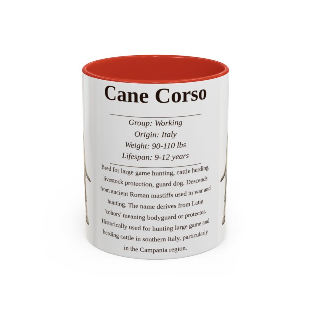 11oz cane corso mug, Red