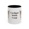11oz-cardigan-welsh-corgi-mug-black-front 11oz Cardigan Welsh Corgi Mug, Black, front view