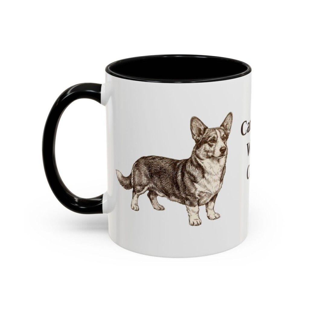 11oz-cardigan-welsh-corgi-mug-black-left 11oz Cardigan Welsh Corgi Mug, Black, left side view