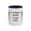11oz-cardigan-welsh-corgi-mug-dad-navy 11oz Cardigan Welsh Corgi Dog Dad Mug, Navy, front view