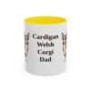 11oz-cardigan-welsh-corgi-mug-dad-yellow 11oz Cardigan Welsh Corgi Dog Dad Mug, Yellow, front view