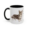 11oz Funny Cardigan Welsh Corgi Mug, Black, left side view