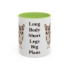 11oz Funny Cardigan Welsh Corgi Mug, Light Green, front view