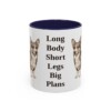 11oz Funny Cardigan Welsh Corgi Mug, Navy, front view