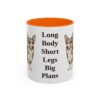 11oz Funny Cardigan Welsh Corgi Mug, Orange, front view