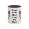11oz Funny Cardigan Welsh Corgi Mug, Purple, front view