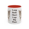 11oz Funny Cardigan Welsh Corgi Mug, Red, front view
