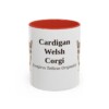 11oz Cardigan Welsh Corgi Latin Mug, Red, front view