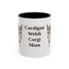 11oz Cardigan Welsh Corgi Dog Mom Mug, Black, front view