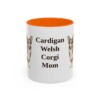 11oz Cardigan Welsh Corgi Dog Mom Mug, Orange, front view
