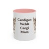 11oz Cardigan Welsh Corgi Dog Mom Mug, Pink, front view