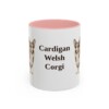 11oz-cardigan-welsh-corgi-mug-pink 11oz Cardigan Welsh Corgi Mug, Pink, front view