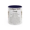 11oz Cardigan Welsh Corgi Mug, Navy, front view