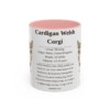11oz Cardigan Welsh Corgi Mug, Pink, front view