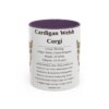 11oz Cardigan Welsh Corgi Mug, Purple, front view