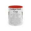 11oz Cardigan Welsh Corgi Mug, Red, front view