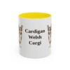 11oz-cardigan-welsh-corgi-mug-yellow 11oz Cardigan Welsh Corgi Mug, Yellow, front view