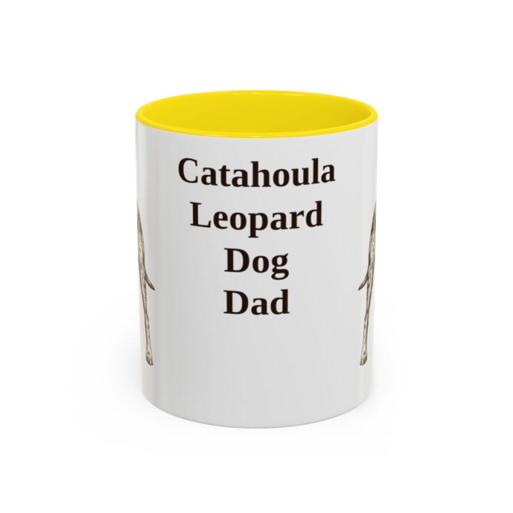 11oz-catahoula-leopard-dog-mug-dad-yellow-1 11oz catahoula leopard dog mug, Yellow
