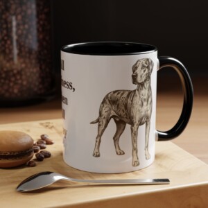 11oz catahoula leopard dog mug, Black