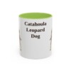 11oz catahoula leopard dog mug, Light Green