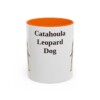 11oz catahoula leopard dog mug, Orange