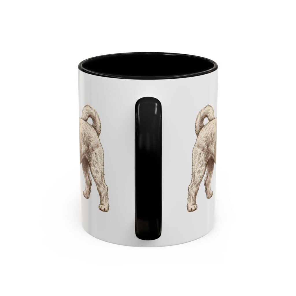 11oz Cavachon Dog Dad Mug, Black, back view