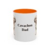 11oz Cavachon Dog Dad Mug, Orange, front view