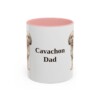 11oz Cavachon Dog Dad Mug, Pink, front view