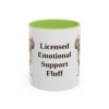 11oz Funny Cavachon Mug, Light Green, front view