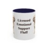 11oz Funny Cavachon Mug, Navy, front view