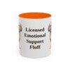 11oz Funny Cavachon Mug, Orange, front view