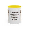 11oz Funny Cavachon Mug, Yellow, front view