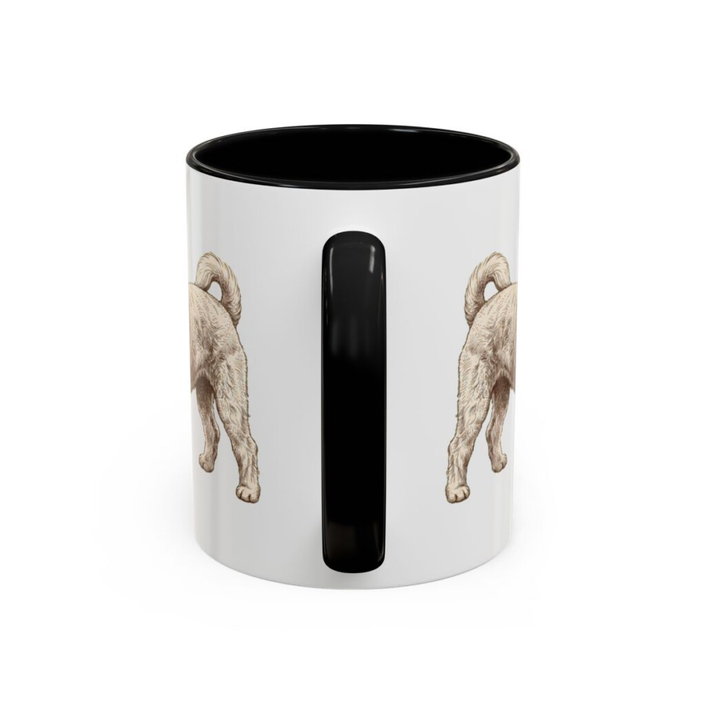 11oz Cavachon Latin Mug, Black, back view