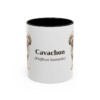 11oz Cavachon Latin Mug, Black, front view