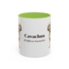 11oz Cavachon Latin Mug, Light Green, front view