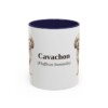 11oz Cavachon Latin Mug, Navy, front view