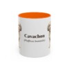 11oz Cavachon Latin Mug, Orange, front view