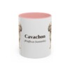 11oz Cavachon Latin Mug, Pink, front view