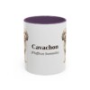 11oz Cavachon Latin Mug, Purple, front view