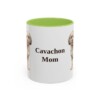 11oz Cavachon Dog Mom Mug, Light Green, front view