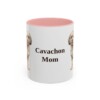11oz Cavachon Dog Mom Mug, Pink, front view