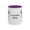 11oz Cavachon Dog Mom Mug, Purple, front view